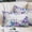 Purple, variant on Spring Flowers Pillow Covers, Linen Long Throw Pillow Case, Watercolor Blossom Floral Black Plaid Holiday Pillow Protector Decorative Cushion Cover for Living Room/Bedroom 12" x 20"