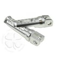 thumbnail image 1 of Silver GP Bevel Front Foot Pegs Suzuki GSXR 600 750 1000 SV Rider Set Footrest, 1 of 3