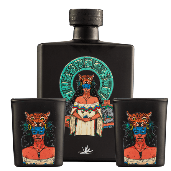 Kit Tequila DSGN Blanco NM Mayahuel 375 Ml con 2 Vasos DSGN Tequila, Blanco