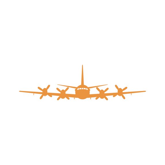 Front View P-3 Orion Sticker Decal Die Cut - Self Adhesive Vinyl - Weatherproof - Made in USA - Many Color and Sizes - anti-submarine usn navy p3
