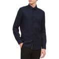 thumbnail image 1 of Calvin Klein - Camisa con botones enrollables de sarga para hombre, azul, XXL Calvin Klein  Botones al frente, 1 of 1