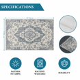 thumbnail image 6 of Beige Blue Boho Placemats Set of 6, Medieval Vintage Ethnic Floral Abstract Placemats for Dining Table, Place Mats for Kitchen Tabletop, Waterproof Wipeable Dining Table Mats Set, 6 of 9