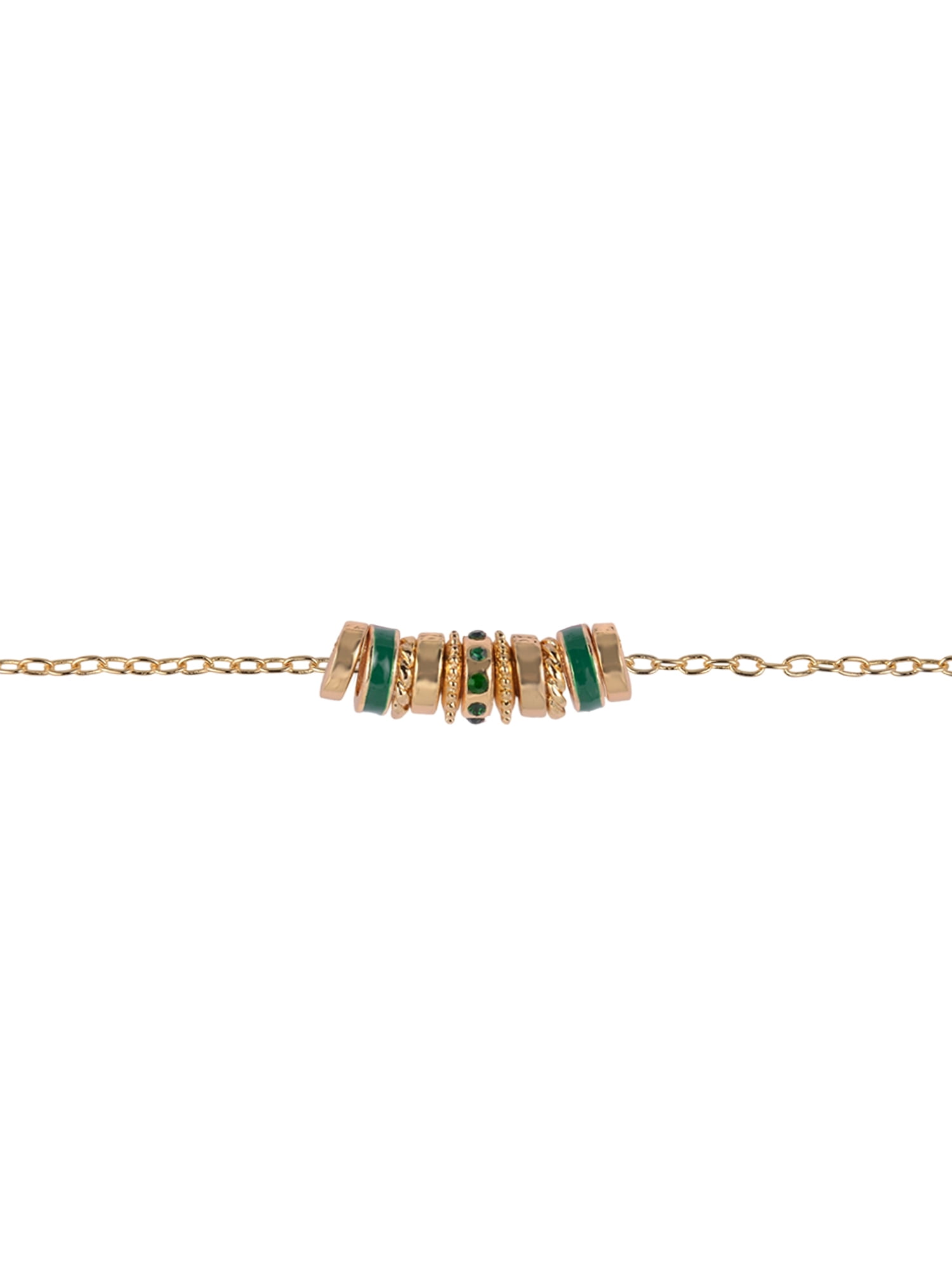 Time and Tru Goldtone Chain with Emerald Birthstone "May" Necklace