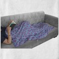 thumbnail image 6 of Abstract Soft Flannel Fleece Throw Blanket, Fragmented Sea Urchin Style Polygons Pattern, Cozy Plush for Indoor and Outdoor Use, 50" x 70", Sky Blue Fuchsia, by Ambesonne, 6 of 6