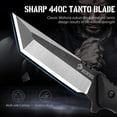 thumbnail image 2 of Tactical Survival Knife with Fire Starter, Kydex Sheath, 440C Steel Blade, G10 Handle - Camping Gift for Men, 2 of 6