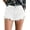 White, variant on KISSMODA Frayed Denim Shorts for Women White Pockets High Waist Jean Shorts XXL