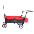 thumbnail image 2 of Eyisean 53.5'' Extra Large Folding Wagon Cart, 150LBS Heavy Duty Collapsible Garden Cart with Drink Holder, Adjustable Handles, Portable Wagon Yard Cart for Grocery, Shopping, Garden, Camping, 2 of 19