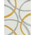 thumbnail image 2 of Uptown Shag Contemporary Shag Thick White and Gold Indoor Area Rug, 6.7' x 9', 2 of 7