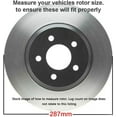 thumbnail image 2 of Detroit Axle - Rear Brake Rotors for 2005 2006 2007 2008 2009 Audi A4 Quattro, 2011 Seat Exeo, Drilled and Slotted Brake Rotors Replacement: 11.34 inch Rear Rotor, 2 of 5