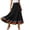 Black-Skirt, variant on Womens Maxi Skirts Elastic Waist Flowy Bohemian Color Block Summer Casual Black L