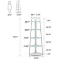thumbnail image 7 of Tribesigns 5 Tier Corner Bookshelf and Bookcase, 70 inch Tall Corner Shelves Standing Shelving Unit Indoor  Stand for Living Room, Kitchen, Home Office (White), 7 of 7