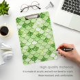 thumbnail image 4 of FMSHPON Abstract Green Scales Glitter Clipboard Hardboard Wood Nursing Clip Board and Pull for Standard A4 Letter 13x9 inches, 4 of 7
