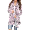 thumbnail image 1 of Lovzfmll Cardigan d'Halloween pour Femmes, Veste à Manches Longues Imprimée Mode Rose, TG, 1 of 6