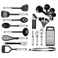 thumbnail image 1 of Kitchen Utensil set - 24 Nylon Stainless Steel Cooking Supplies - Non-Stick and Heat Resistant Cookware set - New Chef's Kitchen Gadget Tools Collection - Best for Pots and Pans - Great Holiday Gift, 1 of 7