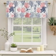 thumbnail image 3 of Blue Red Coastal Valances for Windows, Sea Turtle Nautical Coral Summer Beach Light Filtering Kitchen Curtains, Rod Pocket Window Valance Curtains for Living Room Bedroom, 60" W x 18" L, 2 Panels, 3 of 9