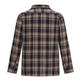 thumbnail image 4 of SHTXOZHI Men's Plaid Button Down Shirts Casual Long Sleeve Collared Shirts Business Work Shirts, 4 of 5