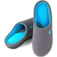 thumbnail image 1 of Mens Classic Two-Tone Slippers, Comfy Memory Foam House Shoes, 1 of 7