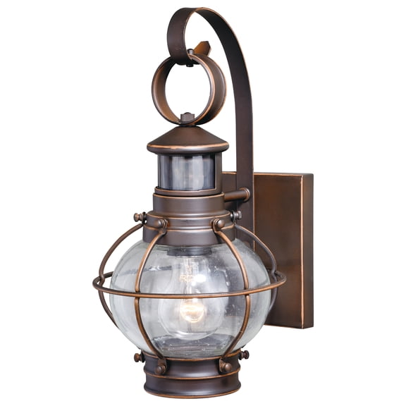 Vaxcel Chatham Bronze Motion Sensor Dusk to Dawn Coastal Outdoor Wall Light