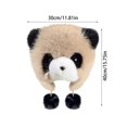 thumbnail image 2 of Soft Plush Cartoon Panda Ear Warmer Hat for Kids Toddler Winter Thick Warm Cute Animal Hat with Ear Flaps, White, 2 of 4