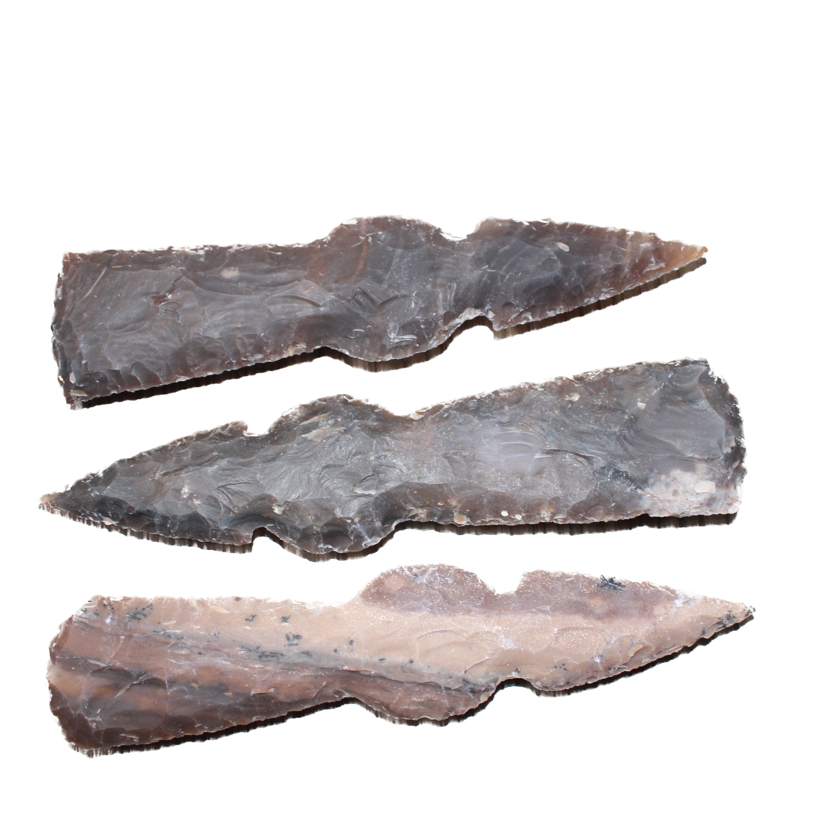 3 Stone Ornamental Tomahawk Heads #7363    Agate Jasper Ax Axe Hatchet