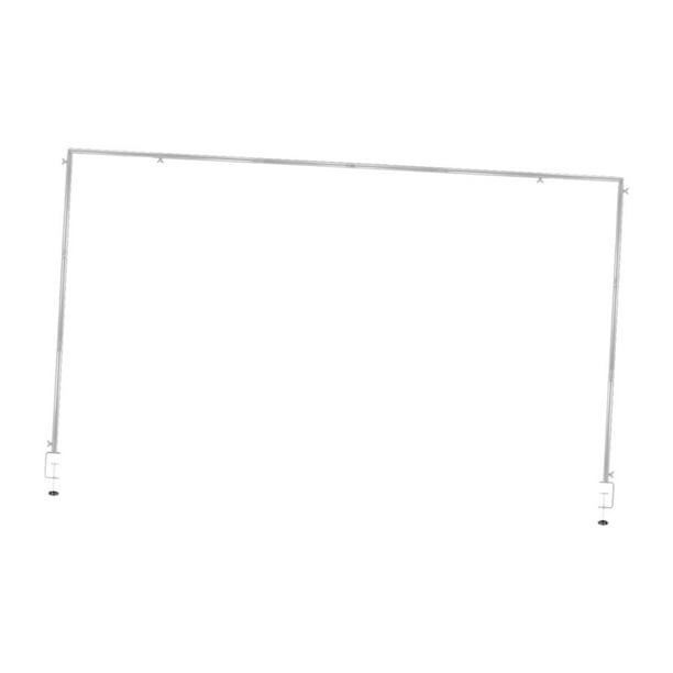 Soporte de barra de mesa con abrazadera, soporte de arco de mesa ajustable para colgar para aniversario, Blanco