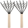 thumbnail image 4 of MasteelfCA 2pcs Carbon Steel Clam Rake with Net Oyster Shell Digging Tool Rake Tool, 4 of 9