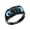 Black Lake Blue, variant on Men's Women's Vintage Animal Owl Head Gothic Biker Gemstone Ring Gold Green Size 10
