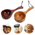 thumbnail image 2 of FUEENIRVA Soup Ladle Spoon Wood Ladle for Kitchen Light Color 2Pcs, 2 of 8