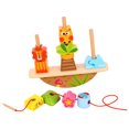 thumbnail image 2 of TOOKYLAND Wooden Animals Rocking Stacker - 13pcs Stacking Toy with Block Lacing String, Ages 2+, 2 of 9