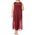 thumbnail image 2 of Ezi Satin Silk Nightgown For Women - Soft & Breathable Womens Sleepwear- Sexy Short Sleeves Womens Sleepwear, M - Plus Size,4X,Wine, 2 of 9