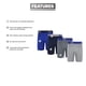 thumbnail image 2 of Calzoncillo tipo bóxer adidas Youth Performance para niños, paquete de 4 unidades, XL, azul, 2 of 8