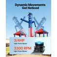 thumbnail image 3 of VEVOR Inflatable Tube Man with Blower, 10 ft Tall, Wacky Waving Wind Flying Inflatable Dancing Tube Guy with 3/4 HP IPX3 Waterproof Blower Fan, 3 of 9