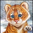 thumbnail image 2 of Cat Tiger Moneky Diamond Needlework Diy 5D Animal Rhinestone Painting Crystal Embroidery Home Office Cross Stitch Wweixi, 2 of 9