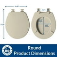 thumbnail image 3 of Church 540EC Lift-Off Wood Round Toilet Seat, Available in Various Colors, 3 of 7