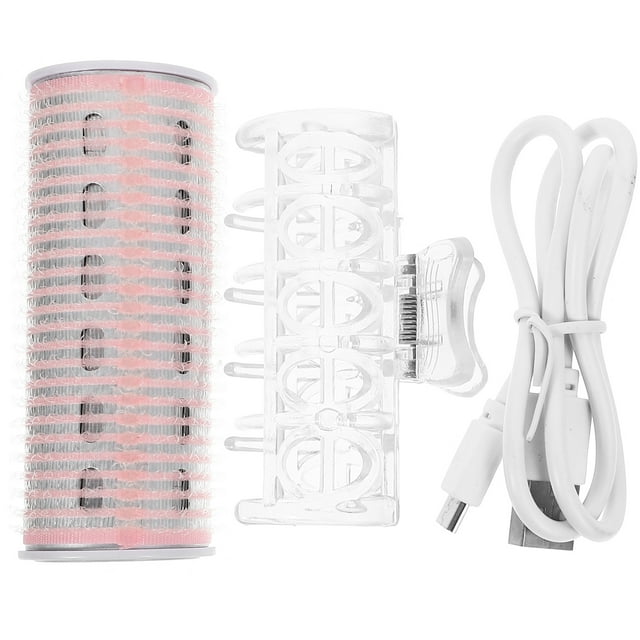 Pink Nylon Hair Roller for Bang Styling Durable Lightweight Suitable for All Hair Types USB Charging Automatic Heating Tool