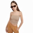 thumbnail image 2 of Ambar Women's Basic Plain Top With Thin Straps, Beige,M - US, 2 of 3