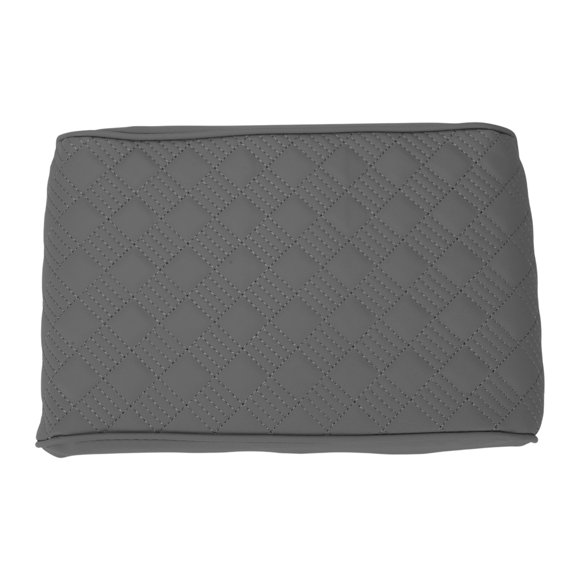 Car Center Console Cover Car Armrest Cover 12.6"x8.66"x2.36" Grey Nappa Leather Memory Foam