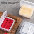thumbnail image 4 of Caja De Almacenamiento De Alimentos, Contenedor De Queso Con Tapa Abatible Cuadrada PP Transparente 3 Piezas Para Cocina, 4 of 7