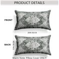 thumbnail image 2 of Dark Green Boho Throw Pillow Covers Set of 2 Monaco Rug Carpet Double Sided Pattern Cotton Soft Pillow Case Cushion Cover Pillowcase for Garden Couch Sofa Bed Decorative 12x20 inch, 2 of 6