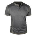 thumbnail image 4 of Nafuu Men T Shirts Solid Color Crew Neck Short Sleeve For Soft Breathable Everyday Comfort Fit Tee Top Versatile Home T Shirts For Man, 4 of 6