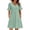 Mint Green #016, variant on Summer Dresses for Women Ruffle Short Sleeve V Neck Casual Shift Dress with Pockets Coffee XL