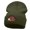 Olive, variant on Hedgehog Embroidered 12 Inch Long Knitted Beanie - Olive OSFM