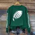 thumbnail image 4 of successthop Womens Football Sweatshirt Game Day Rugby Graphic Fleece Crewneck Long Sleeve Hoodie Pullover Tops Blouses, 4 of 4