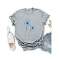 thumbnail image 3 of ZXSXSY Women's Dandelion Graphic Print T-Shirt Crewneck Short Sleeve Top, 3 of 6
