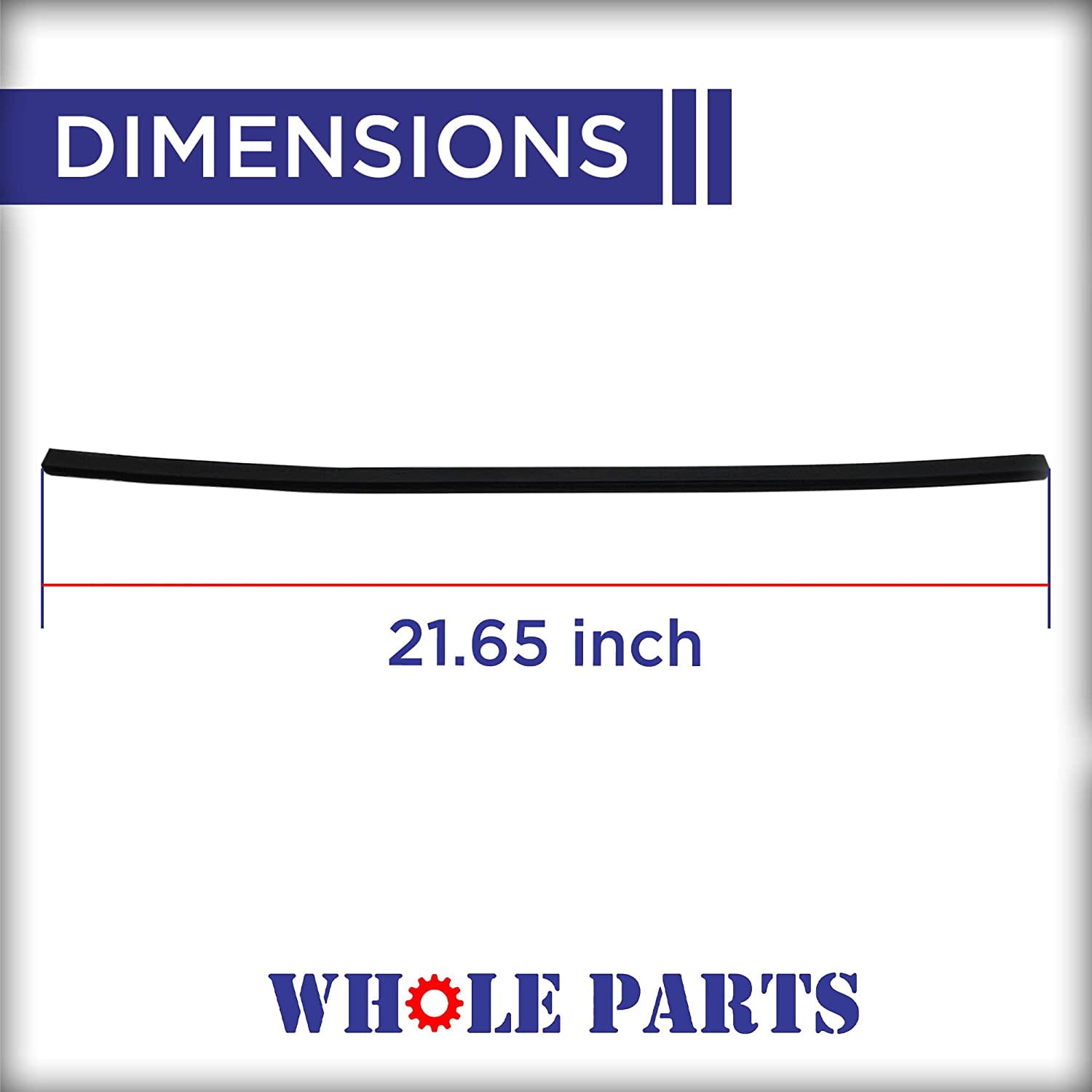 Whole Parts Dishwasher Bottom Door Gasket (Black) Part # 154859401 - Replacement & Compatible With Some Frigidaire and Electrolux Dishwashers - 2 Yr Warranty