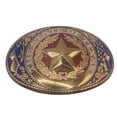 thumbnail image 2 of The State of Texas Lone Star Emblem Gold Tone Unisex Fashion Western Cowboy Belt Buckles, 2 of 4