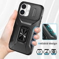 thumbnail image 5 of Funda para GANGXUN iPhone 16 - Soporte metálico, Función magnética, Negro, 5 of 5