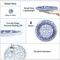 thumbnail image 4 of Ceramic Dessert Plates Set of 6, 6 Inch Appetizer Plates for Kitchen, Microwave & Dishwasher Safe, Vintage Blue, 4 of 6