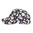 thumbnail image 5 of Daiia Rabbit And Rose print Baseball Cap Men Women Golf Dad Hat Adjustable Original Classic Low Profile Hat Unconstructed Plain Cap, 5 of 9
