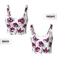 thumbnail image 6 of Goofa Tulips Flowers Printed Sports Bras for Women, High Impact Running Bra Workout Crop Tank Tops Longline Sports Bra Push up-X-Large, 6 of 9